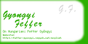 gyongyi feffer business card